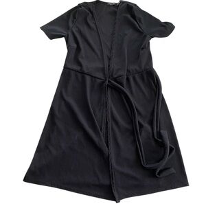 Nasty Gal Black tie up Dress